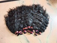 Natural Wavy Temple Remy bulk Hair Extension