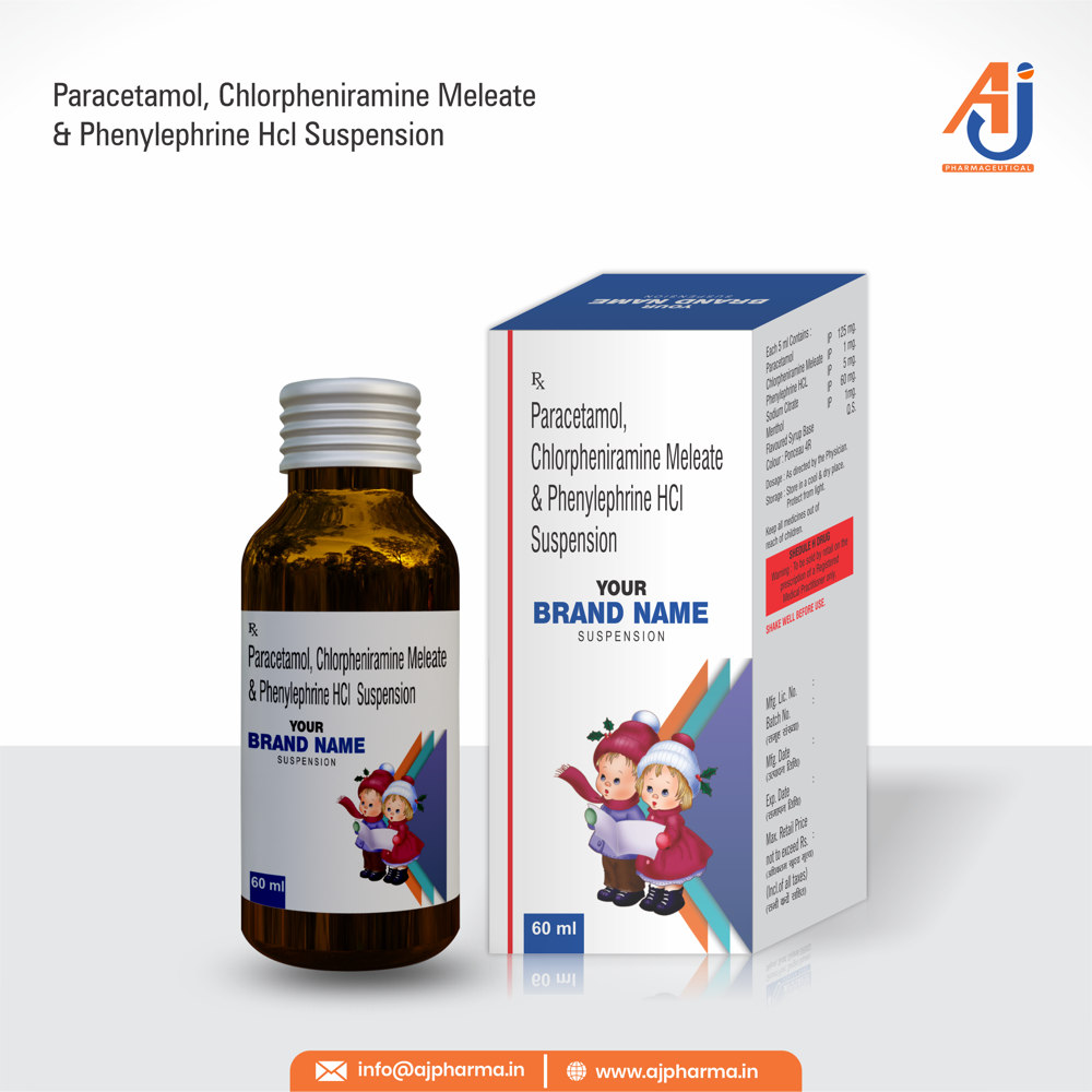 PARACETAMOL, CHLORPHENIRAMINE MELEATE & PHENYLEPHRINE HCL SUSPENSION