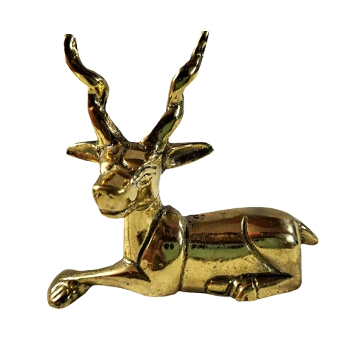 Brass Deer Statue Set - Color: Golden