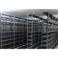 Slotted Angle Rack - Mild Steel 8 Feet Height Silver Color | 200 Kg Load Capacity Per Layer Customizable Shelving Solutions