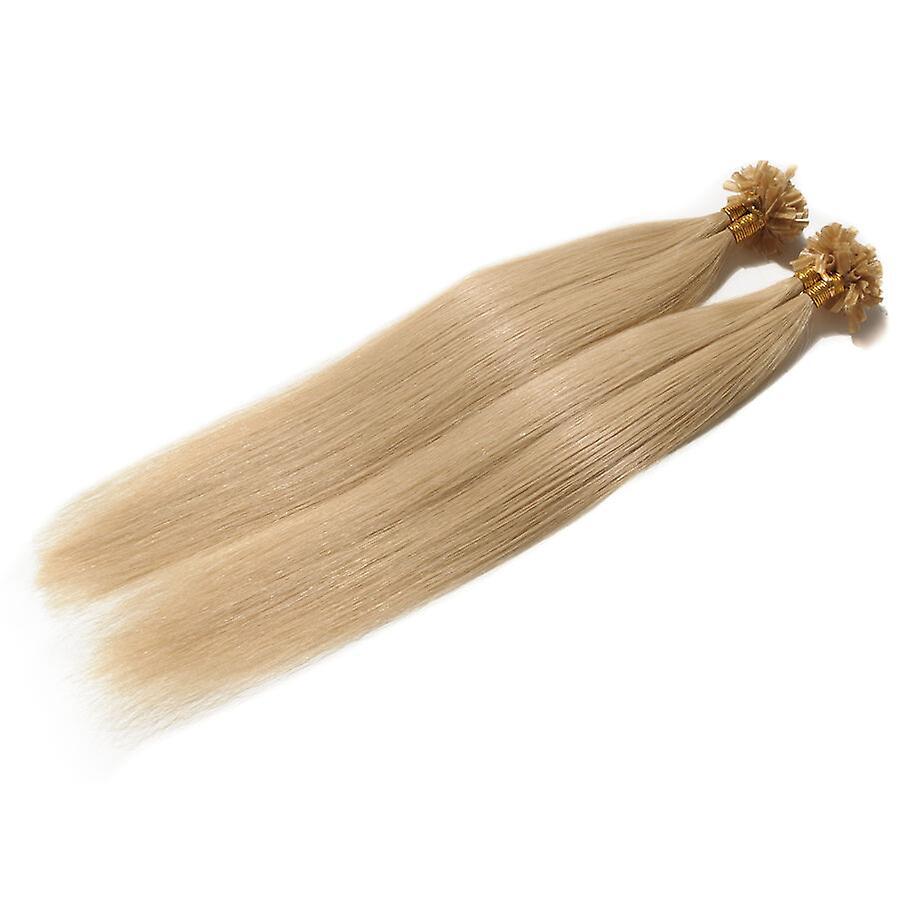 613 Blonde U Tip Extension - Color: Natural White And Beige