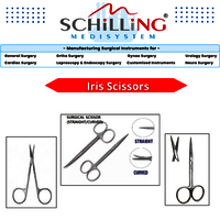 Iris Scissors - Stainless Steel, Sharp-tipped, Short-handled Design | Sterilized, Waterproof, Manual Operated For Neuro Surgery
