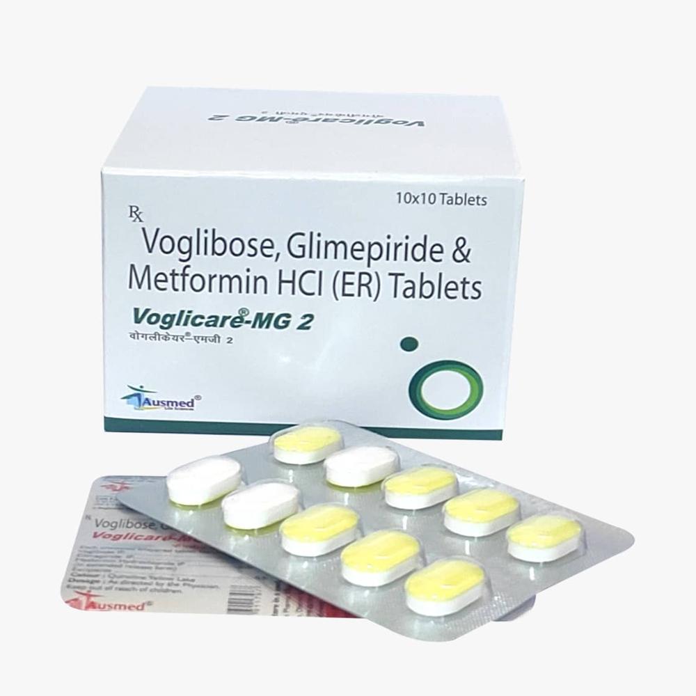 Voglibose IP 0.2 mg Glimepiride IP 2 mg Metformin Hydrochloride IP 500 mg (In extended release form)