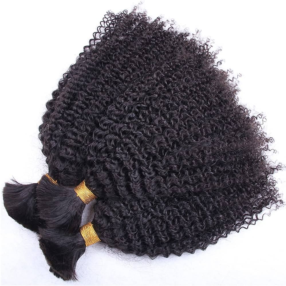 Afro Kinky Bulk Human Hair Indian Hair Natural Weaving Braids Raw Virgin