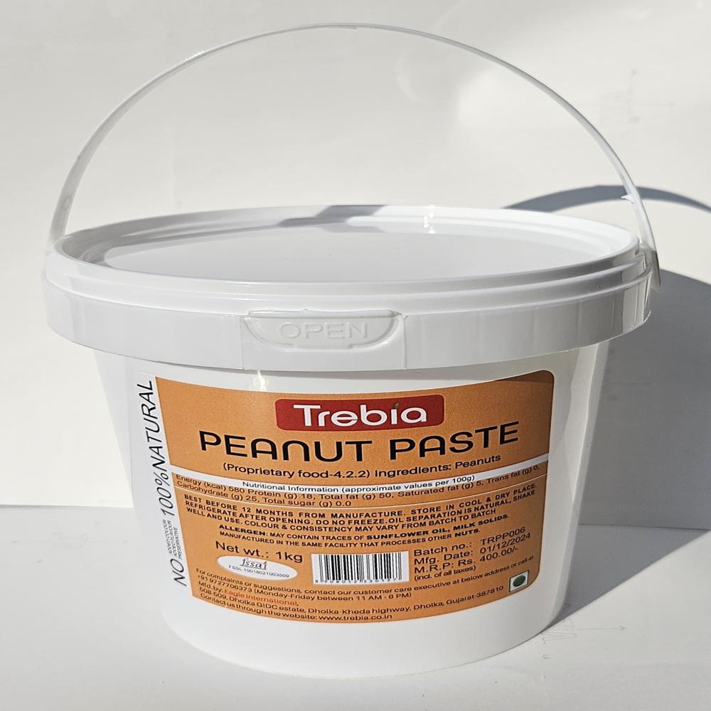 Trebia Peanut Paste 1kg / 100% Natural / 100% Roasted Peanuts