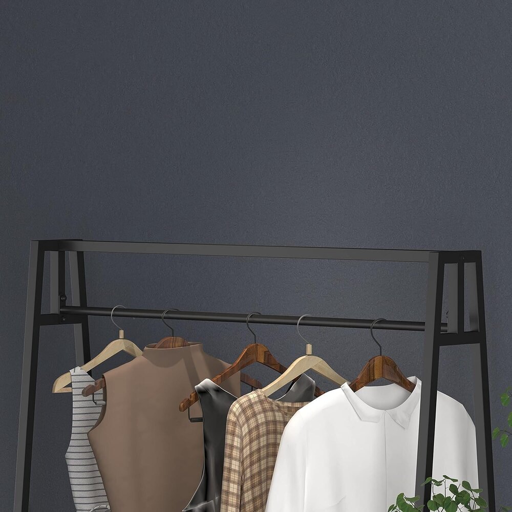 Black Metal Clothing Racks for Hanging Clothes, Modern Garment Rack Heavy Duty Display