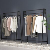 Black Metal Clothing Racks for Hanging Clothes, Modern Garment Rack Heavy Duty Display