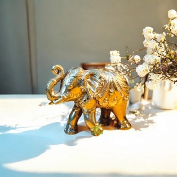 Brass Elephant Showpiece A Beautiful Accent for Your Living Room or Office Made By Aakrati