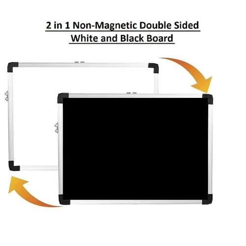 Double Sided Magnetic Black Board - Color: White