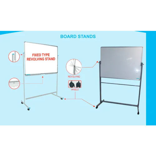 Magnetic Whiteboard With Revolving Stand - Color: White