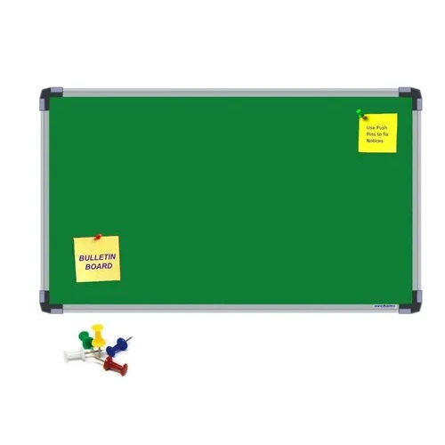 Lepe Rectangular Pin Bulletin Board - Color: Green