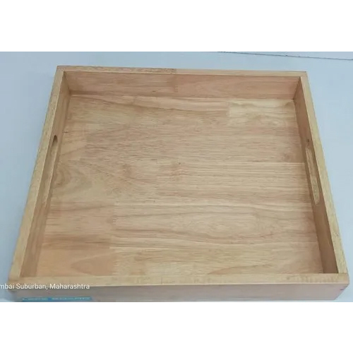 Glossy Natural Wooden Tray