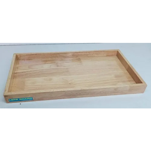 Rectangular Glossy Natural Wooden Tray