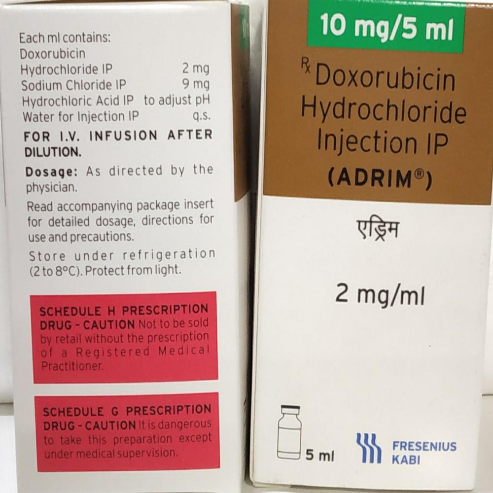 Adriamycin Doxorubicin Hcl 10Ml Injection - Origin: India