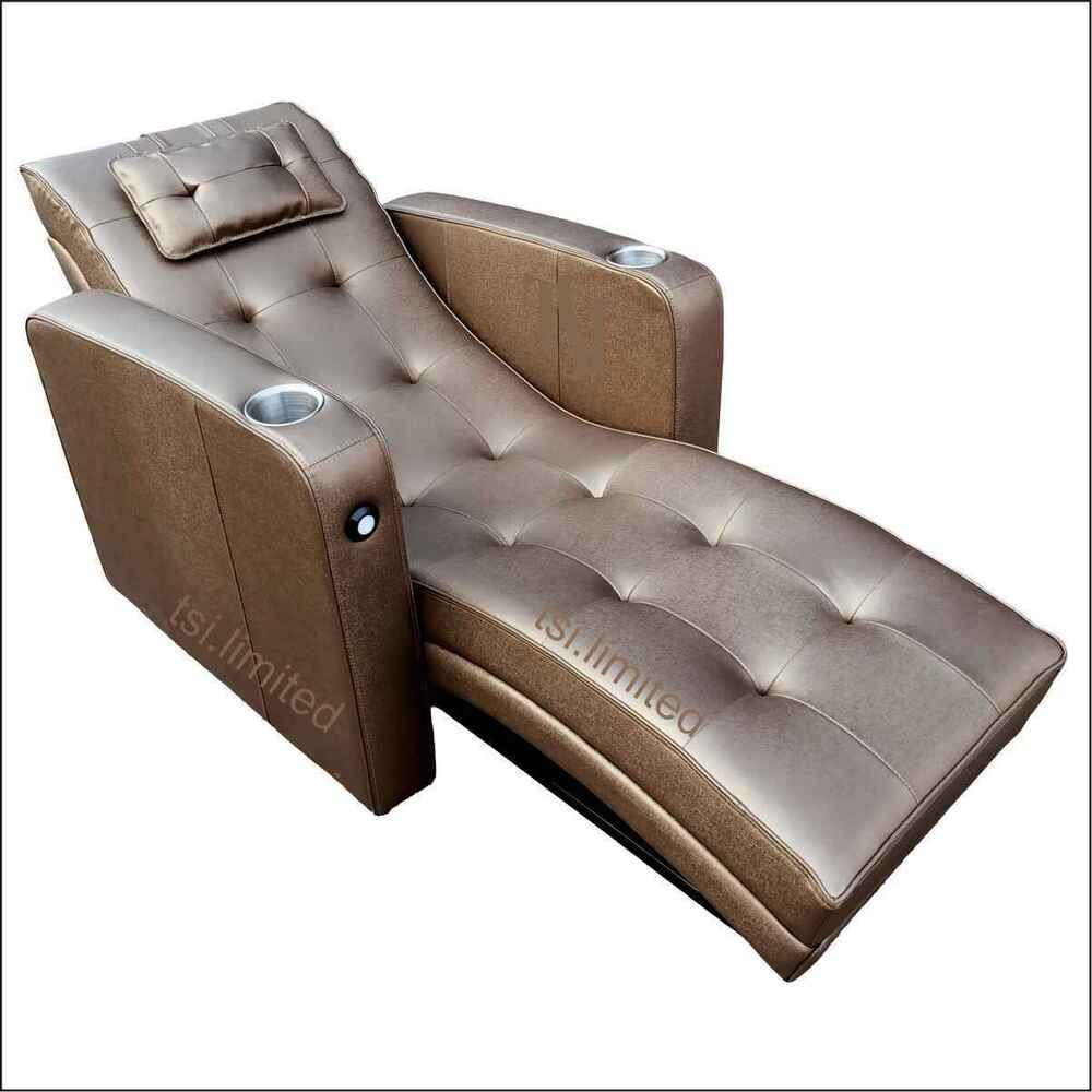 Modern Indian Style Lounger with Cup Holder - Golden Finish