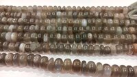Natural Grey Moonstone Rondelle Plain beads