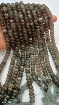 Natural Grey Moonstone Rondelle Plain beads