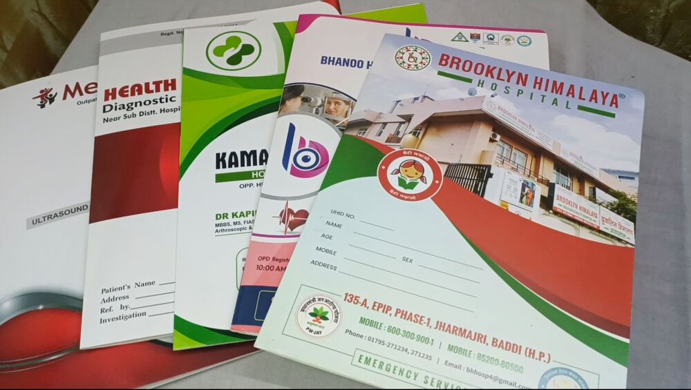 Hospital Files and Folders - High-Quality Paperboard/Plastic, A4 Size | Custom Logo, Name Printing, Document Pockets & Fasteners