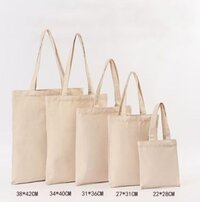 Handled Natural Cotton Shopping Bags