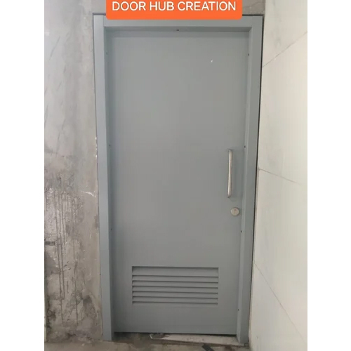 MS Fire Rated Doors - Mild Steel, 1000 x 2000 mm , Grey Color with Reliable Locking System and Powder Coated Finish