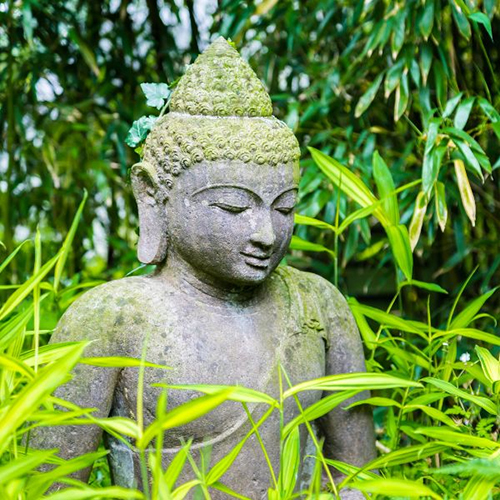 Ffs101 Concrete Buddha Garden Statues - Color: Grey