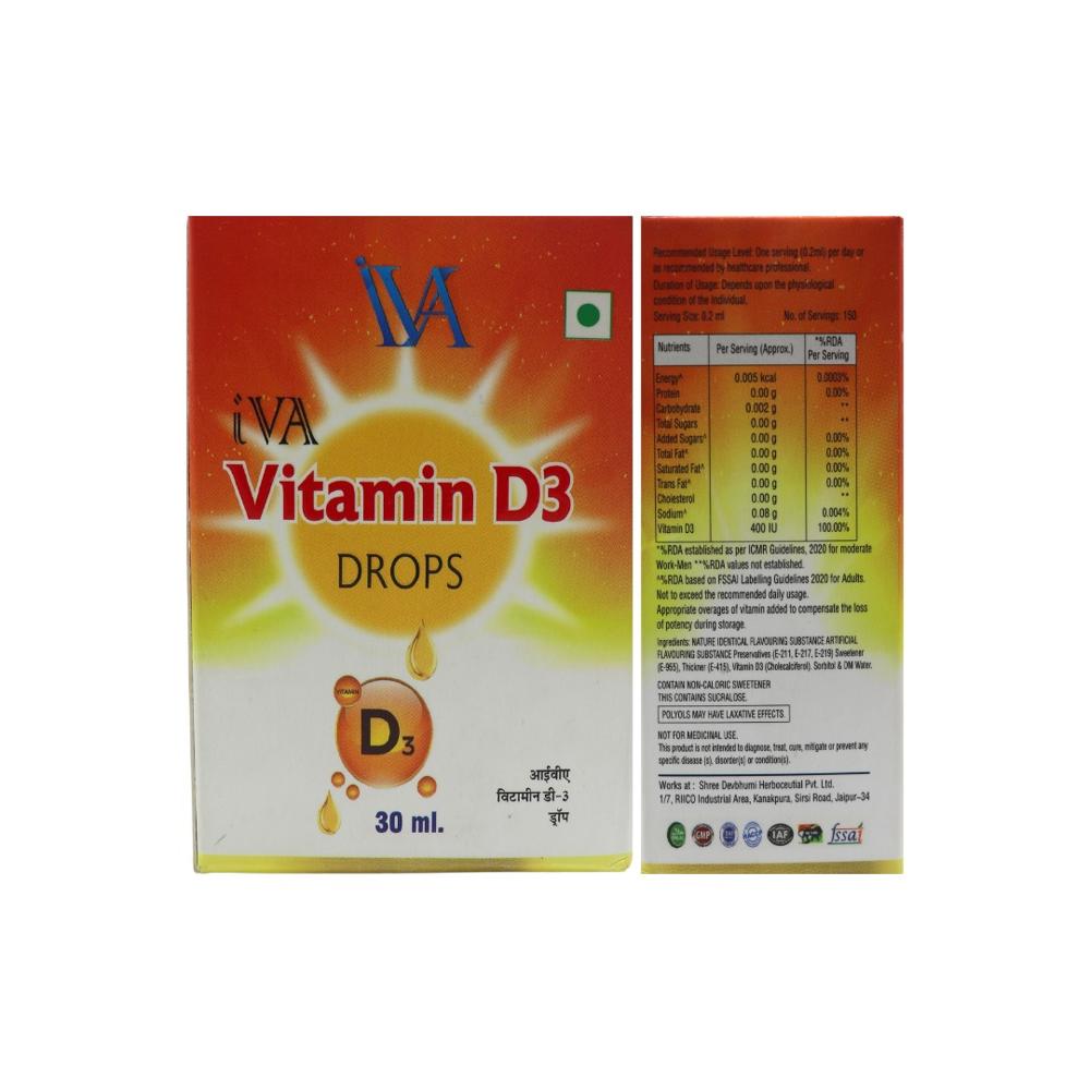 Iva Vitamin D3 Drops ( Optimal Support For Bone, Dental Health, And Immune System In Vitamin D Deficiency.) - Drug Type: General Medicines