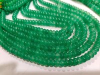 Natural Green Strawberry Quartz Rondelle Plain smooth beads