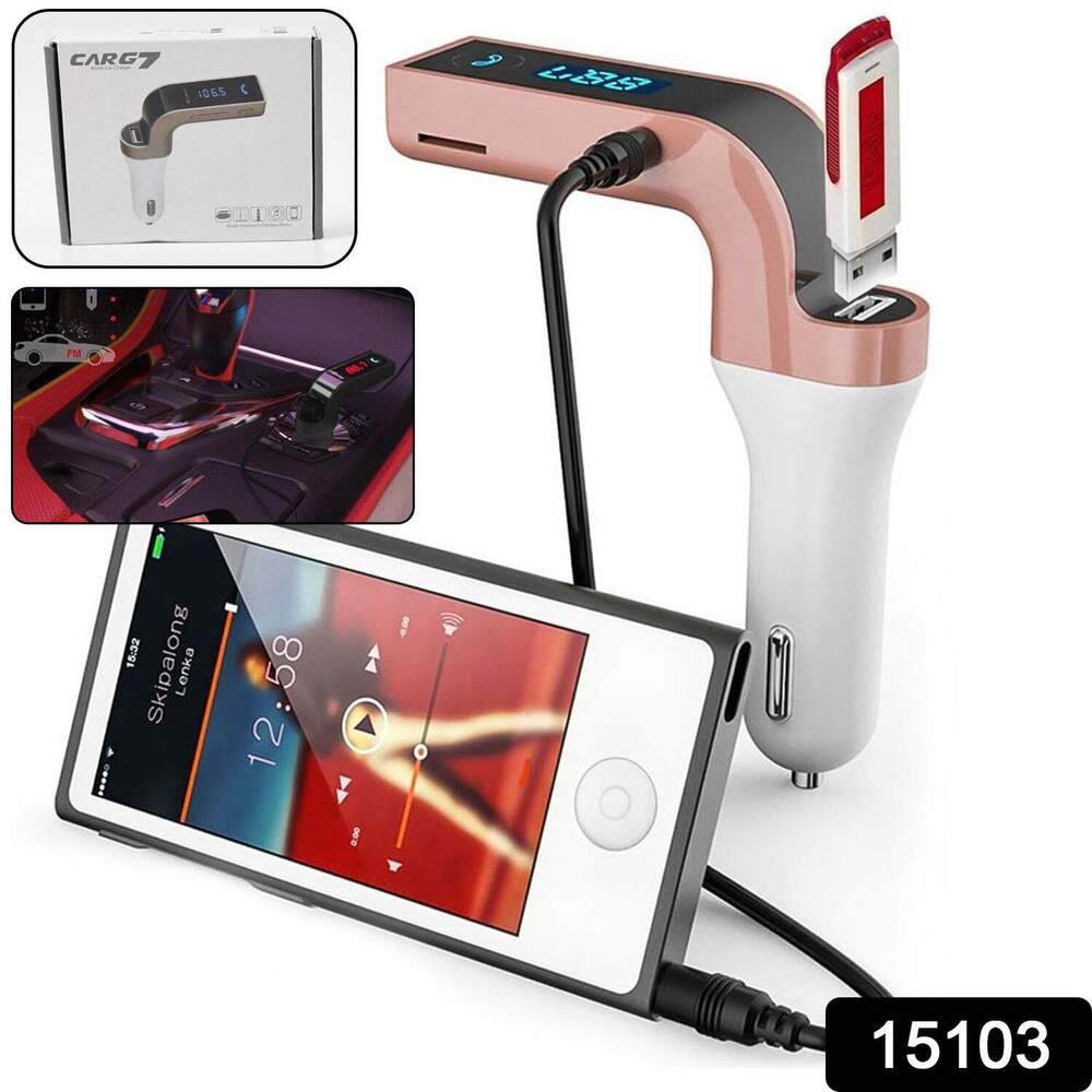 Car G7 with Turbo Chargings LCD Bluetooth Charger Fm Kit Mp3
