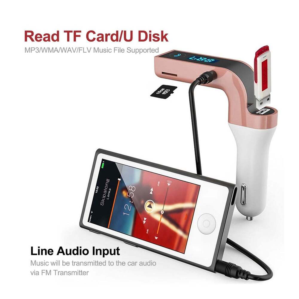 Car G7 with Turbo Chargings LCD Bluetooth Charger Fm Kit Mp3