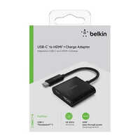 Belkin Usb-c To Hdmi Adapter - Pvc Material, 0.25 Meter Length, Sleek Black | High-speed Data Transfer, Supports Simultaneous Charging