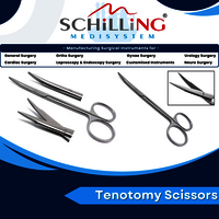 Tenotomy Scissors - Waterproof Surgical Instruments For Neurosurgery | Manual Operation, Non-foldable, Dimension 8x3x6 Inches