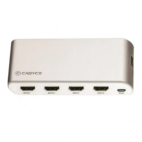 Cadyce 5X1 Switch Hdmi With 4K Support - Color: White