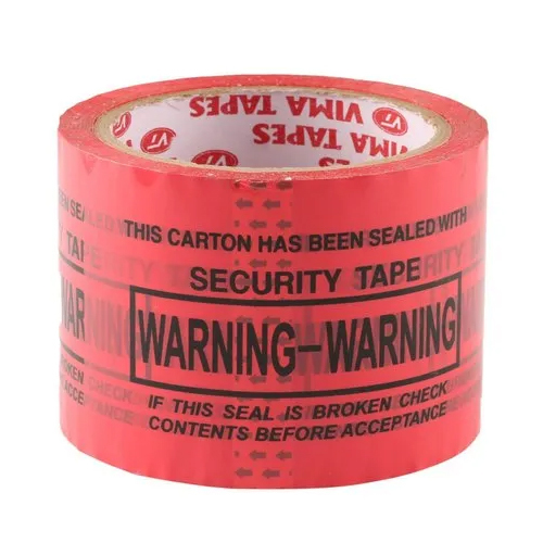 Printed Bopp Warning Tapes - Color: Red