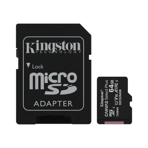 Kingston 64Gb Microsd Card Class 10 With Adapter - Body Material: Abs Plastic