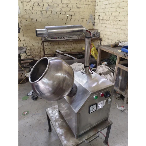 Stainless Steel Sugar Coating Pan - Electric Drive Type | 1 Year Warranty, Silver Finish, Industrial Use