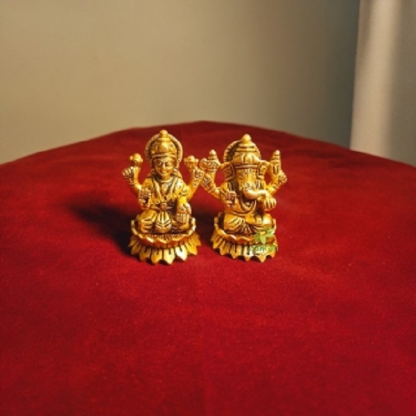 Brass Laxmi Ganesha Murti By Aakrati| A Sacred Symbol for Home, Office & Spiritual Vastu