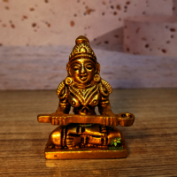 Small Brass Maa Annapurna Idol By Aakrati| Ideal Spiritual Decor for Peace and Abundance