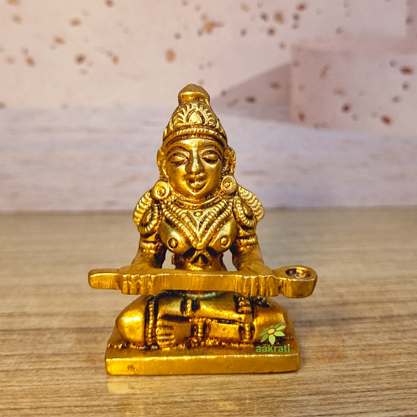 Small Brass Maa Annapurna Idol By Aakrati| Ideal Spiritual Decor for Peace and Abundance