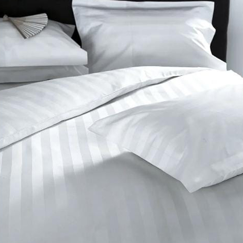 White Satin Stripe And White Satin Plain Fabrics - Fabric Type: Cotton
