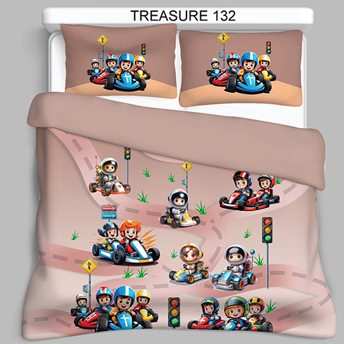 Treasure 132 King Size Double Bedsheet (King Size Available) - Color: Multicolor