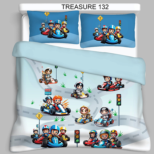 Treasure 132 King Size Double Bedsheet (King Size Available) - Color: Multicolor