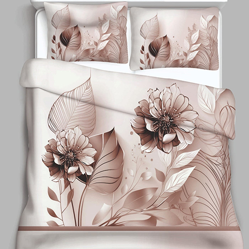 Digital Printed Double Bedsheet (King Size Available) - Color: Multicolor