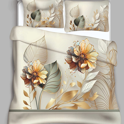 Digital Printed Double Bedsheet (King Size Available) - Color: Multicolor