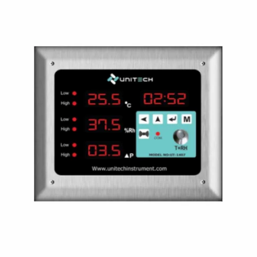 Clean Room Monitor Temperature Rh Dp Time Monitor - Material: Stainless Steel