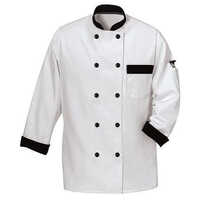 Chef Coat - Cotton, Plus Size, White Color | Unisex Design, Long Sleeves, Single Pocket for Utensil Storage, Breathable Comfort