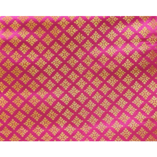 Polyester Banarasi Jacquard Fabric - Attributes: Washable