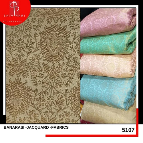 Banarasi Brocade Yarn Dyed Fabrics - Color: Different Available