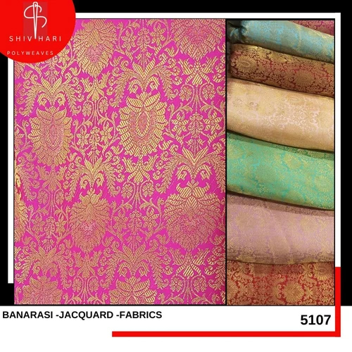 Multicolor Banarasi Brocade Fabrics - Color: Different Available