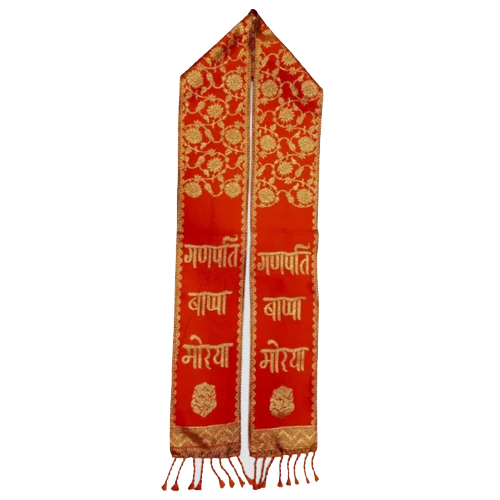 Ganpati Satin Jacquard Weving Patka