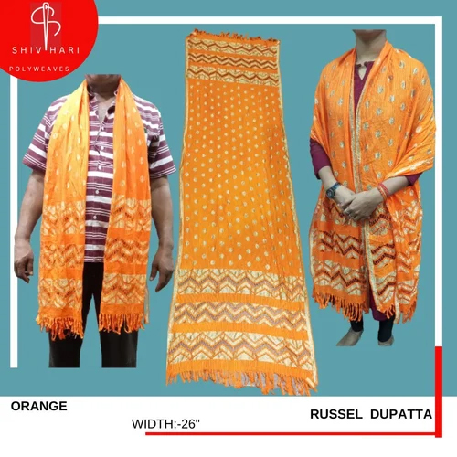 Designer Russel Dupatta - Color: Different Available